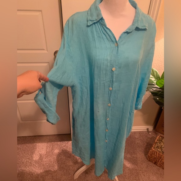 OS 100% Italian Linen Tunic - Picture 2 of 7